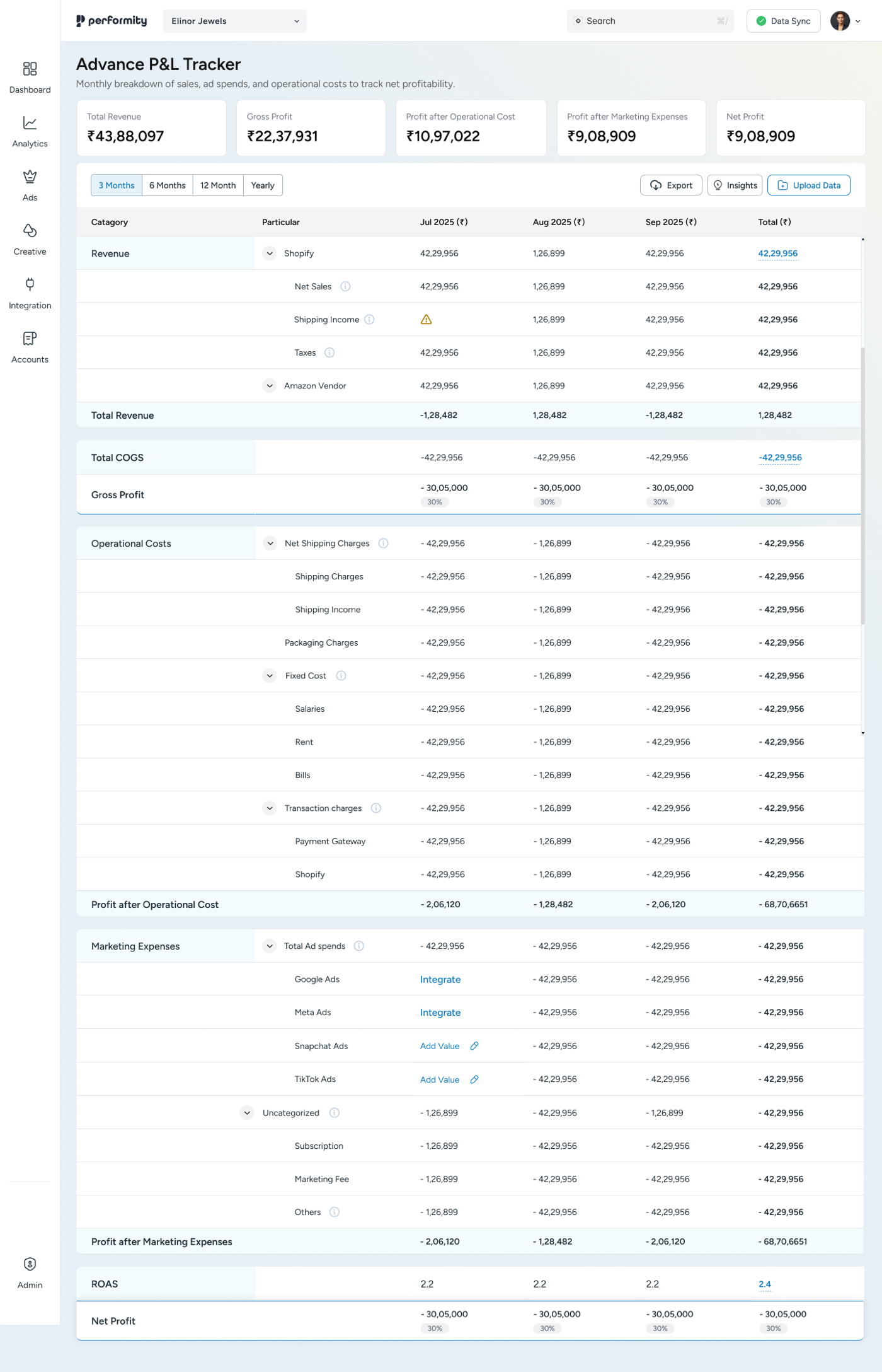 Advanced P&L Tracker